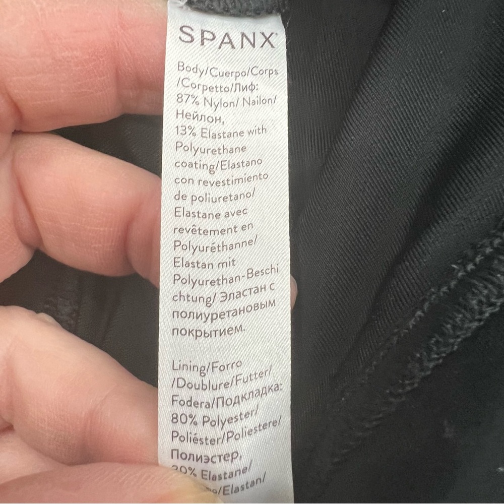 Spanx Black Faux Leather Leggings Size Small - Picture 5 of 5